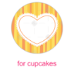 Love heart cut out frame - cupcakes