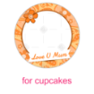 Love-U-mom-flower frame - cupcakes
