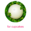 St Patricks Day shamrocks frame - cupcakes