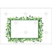 Shamrocks on white frame - landscape