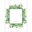 Shamrocks on white frame - portrait