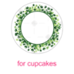 Shamrocks on white frame - cupcakes