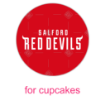 Salford Red Devils Happy Birthday cake topper - cupcakes