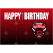 Salford Red Devils fade Happy Birthday cake topper - landscape