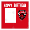 Salford Red Devils Happy Birthday frame - square