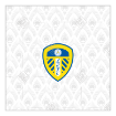 Leeds United Home Pattern Cake Topper frame - square