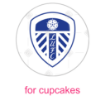 Leeds United Home Pattern Cake Topper frame - cupcakes