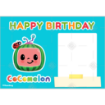 CoComelon Happy Birthday - turquoise frame - landscape