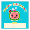 CoComelon_Birthday-design topper - square