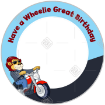 Wheelie-Birthday frame - round