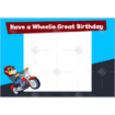 Wheelie-Birthday frame - landscape