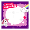 Magical-Unicorn frame - square