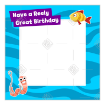 Fishing-Birthday frame - square