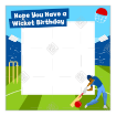 Cricket-Birthday frame - square