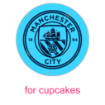 Cupcake - ManCity crest on blue topper - cupcakes