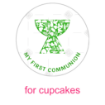 Communion Chalice green topper - cupcakes