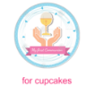 Communion Chalice Blue spots topper - cupcakes