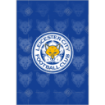 Leicester City FC fox pattern Happy Birthday topper - portrait