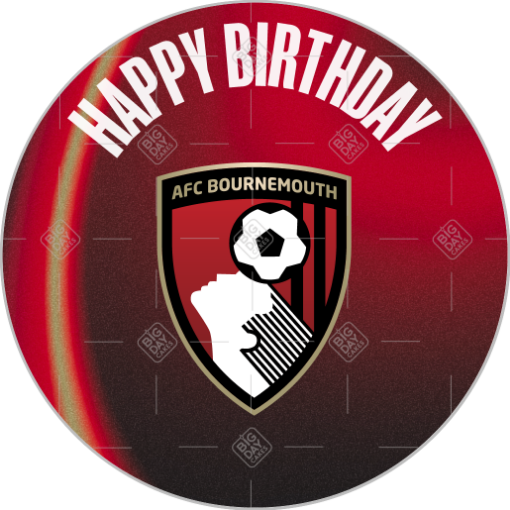 Bournemouth-Happy-Birthday-gradient topper - round
