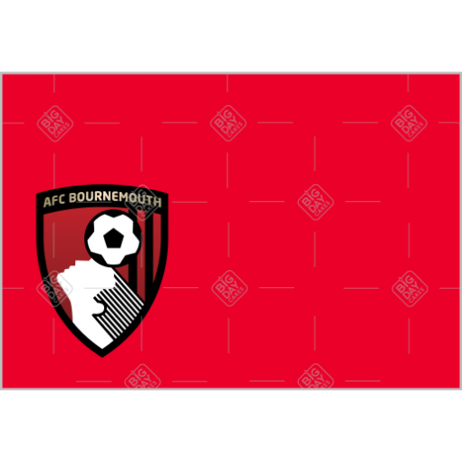 Bournemouth-red-Happy-Birthday topper - landscape