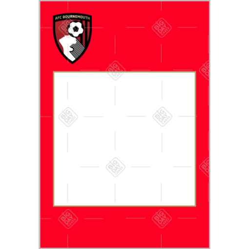 Bournemouth red frame - portrait