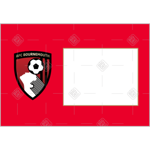 Bournemouth red Happy Birthday frame - landscape