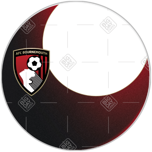 Bournemouth gradient Happy Birthday frame - round