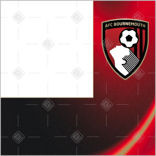 Bournemouth gradient Happy Birthday frame - square