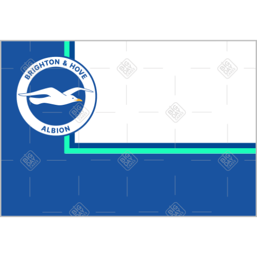 Brighton and Hove Albion blue frame - landscape