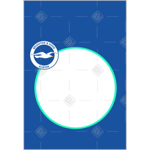 Brighton and Hove Albion blue frame - portrait