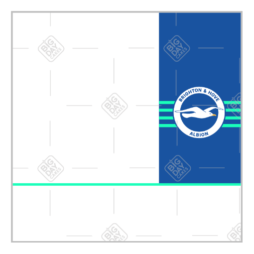 Brighton and Hove Albion blue frame - square