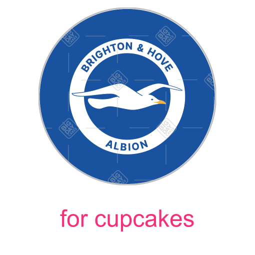 Brighton and Hove Albion Fade topper - cupcakes