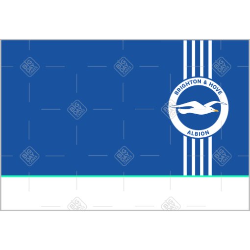 Brighton and Hove Albion Happy Birthday topper - landscape