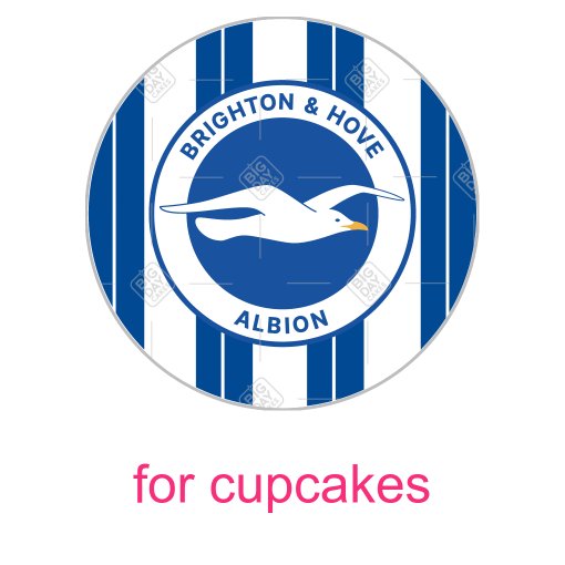 Brighton and Hove Albion Happy Birthday cake topper - add a personal message topper - cupcakes