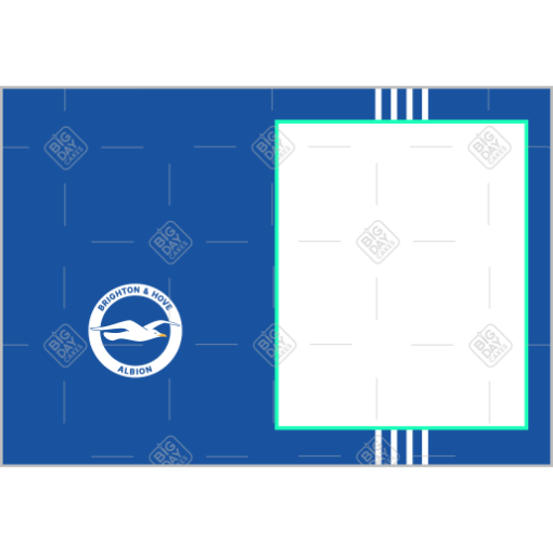 Brighton and Hove Happy Birthday frame - landscape