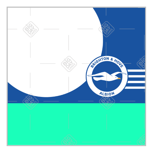 Brighton and Hove Happy Birthday frame - square