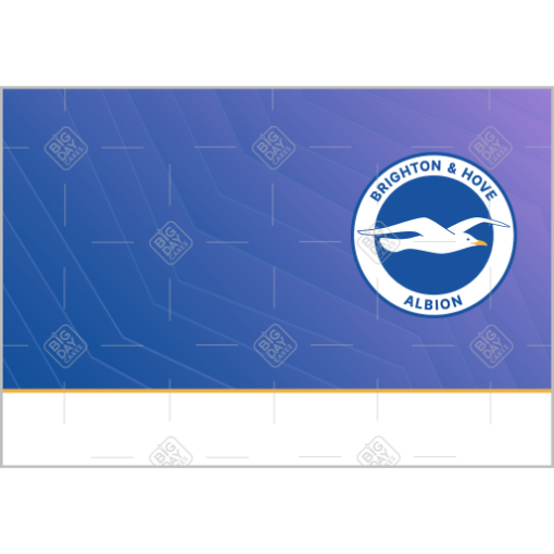 Brighton and Hove Albion Happy Birthday cake topper - add a photo and message topper - landscape