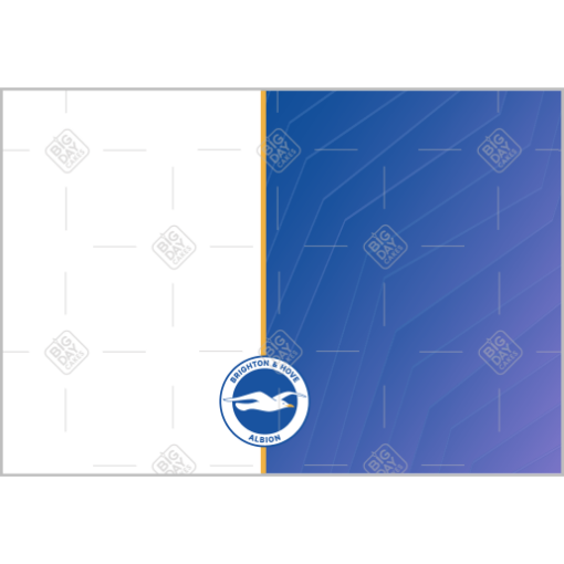 Brighton and Hove Albion Happy Birthday fade frame - landscape