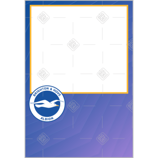 Brighton and Hove Albion Happy Birthday fade frame - portrait
