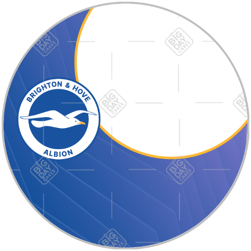 Brighton and Hove Albion Happy Birthday fade frame - round