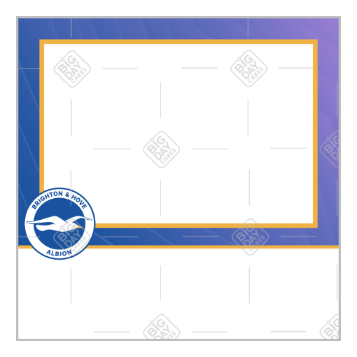 Brighton and Hove Albion Happy Birthday fade frame - square
