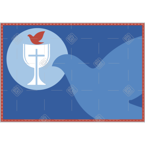 Confirmation Blue Dove topper - landscape