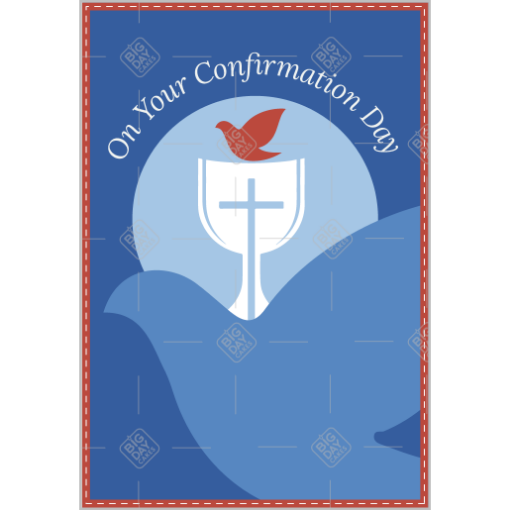 Confirmation Blue Dove topper - portrait