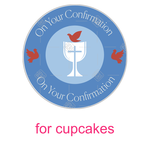 Confirmation Blue Dove topper - cupcakes