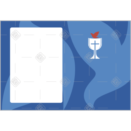 Confirmation Blue frame - landscape