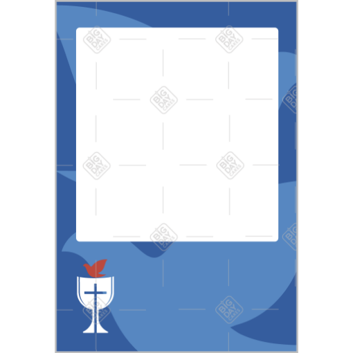 Confirmation Blue frame - portrait