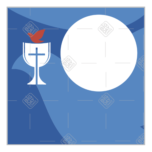 Confirmation Blue frame - square