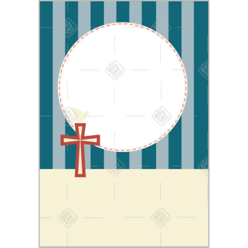 Confirmation cake topper with space for a photo and personal message frame - portrait