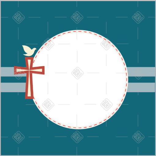 Confirmation cake topper with space for a photo and personal message frame - square