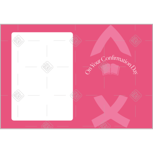 Confirmation pink frame - landscape